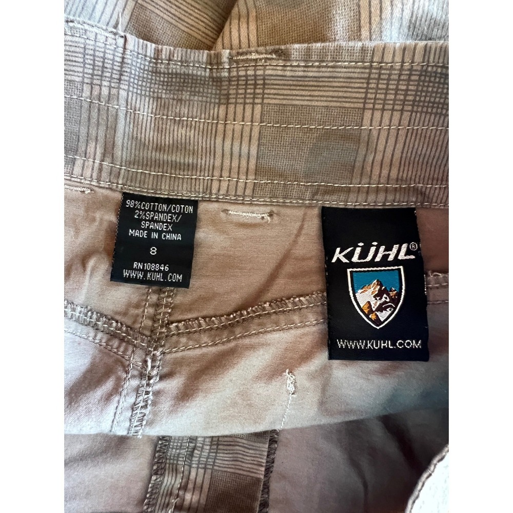 Kuhl Womens Cargo Skirt Taupe Grey Cinch Hem Utility Hiking Size 8 - Picture 6 of 9